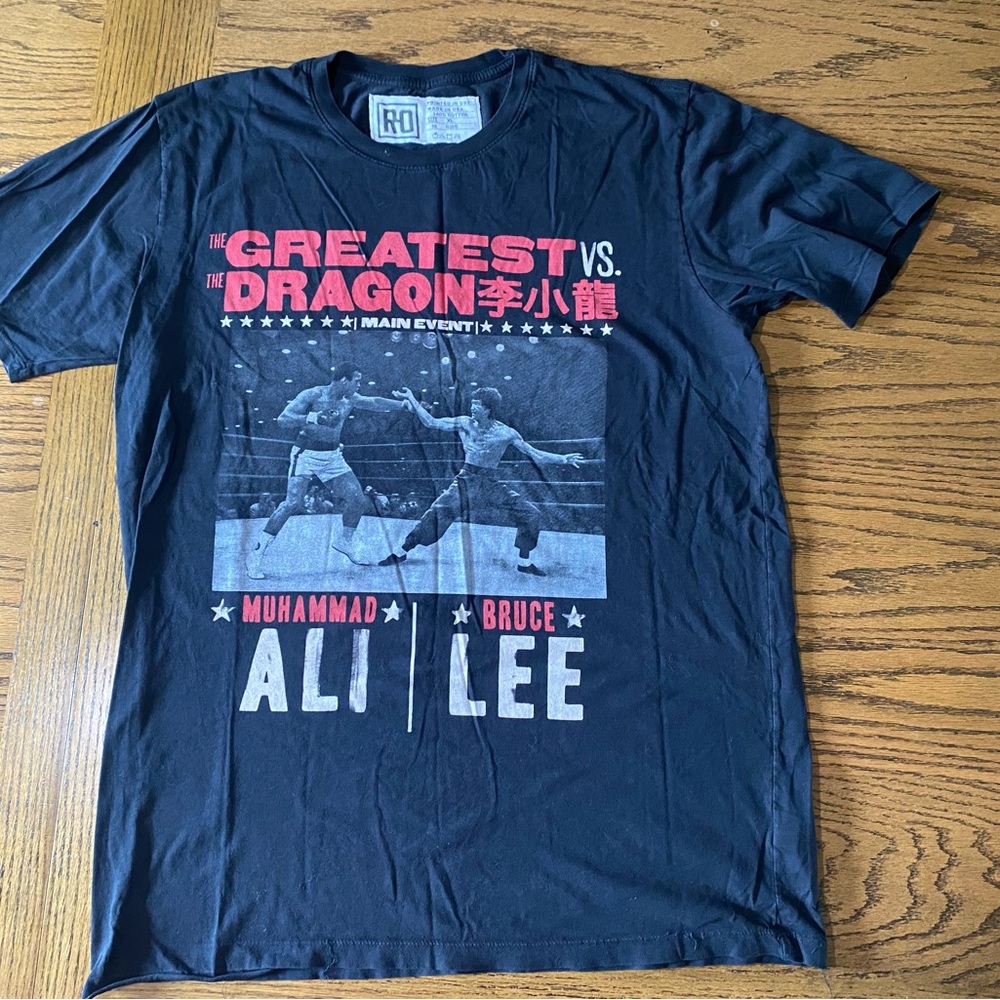Roots of fight Bruce Lee Ali shirt xl